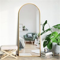XKZG 64 x 21 Arched Full Length Mirror - Gold
