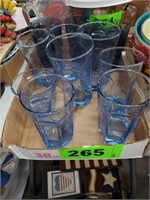 BLUE GLASS TUMBLERS