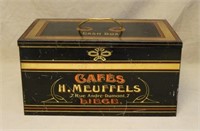 Fantastic "Cafes H. Meuffels" Tin Cash Box.