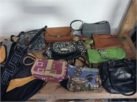 Variety of handbags
