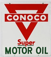 CONOCO SUPER MOTOR OIL PORCELAIN SIGN