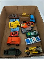 Lot of misc Hot wheels Matchbox and more trucks,