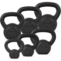 Yes4All Cast Iron Kettlebell Weight Set 105 lb