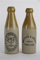 TWO GINGER BEER BOTTLES