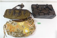 3 Hand Bags, used
