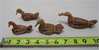 4 Native American Straw Ducks