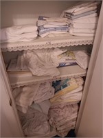 All the sheets in the closet.