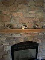 Animal figurines on mantle