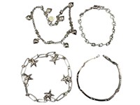 4 Marked 925 Bracelets