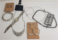 Assortment of Silver Clad Jewelry