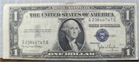 Silver certificate miscut 1935 $1 banknote