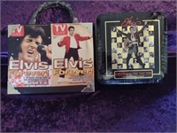 Elvis Presley Checkers + Wood handle box purse