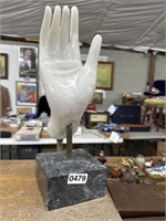 Vintage marble hand sculpture
