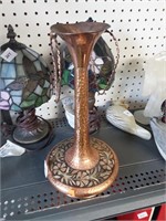 Copper  Inlaid Vase 12 inches