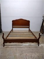 French Provincial Full Size Wood Bed Frame