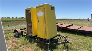 Two Porta-Potties with Trailer