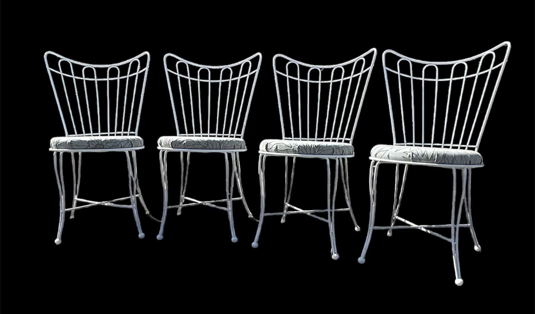 (4) Mid Century HOMECREST Iron Garden Chairs
