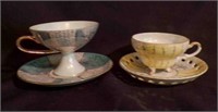 Vintage ARCO & Victoria Ceramic tea cups saucers