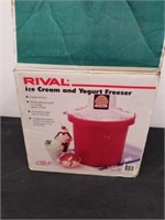 vintage Rival ice cream and yogurt freezer