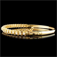 0.78ctw Diamond Bangle in 14K Gold