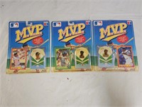 3 Vintage 1990 MVP MLB Collector's Pin Series