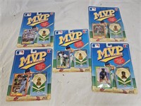 5 Vintage 1990 MVP MLB Collector's Pin Series