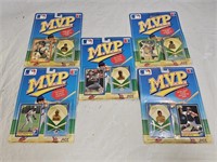 5 Vintage 1990 MVP MLB Collector's Pin Series