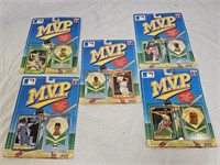 5 Vintage 1990 MVP MLB Collector's Pin Series