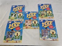 5 Vintage 1990 MVP MLB Collector's Pin Series