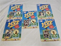 5 Vintage 1990 MVP MLB Collector's Pin Series