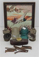 Lot of: Vintage Miners Lamps, Insulators & ...