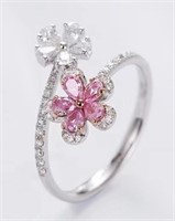 Natural Pink Diamond 18Kt Gold Ring