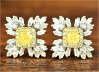 Natural Diamond 18Kt Gold Earrings