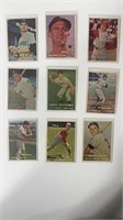 1957 Topps Lot of 9