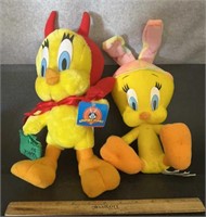 (2)TWEETY BIRD STUFFED TOYS-ASSORTED