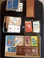 Assorted vintage playing cards