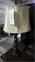 Contemporary table lamp in black lacquer finish