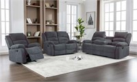 HH76997 Dynamo Charcoal 3 Piece Reclining Set