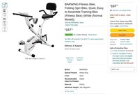 FM7982  BARWING Fitness Bike Folding Spin - White