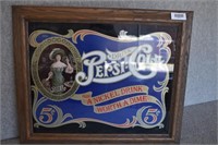 Framed "Drink Pepsi Cola" Sign