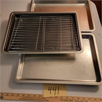 Three Air Cookie Sheets with additional Racks