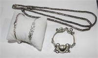 Qty of silver & silver plated jewellery to incl.