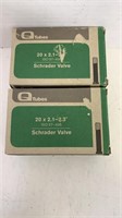 QTubes Schrader Valve Bike Tubes 20" - 2 boxes