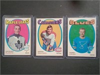 Three 1971-72 OPC Hockey Cards