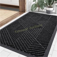 Front Door Mat  Black 2x3