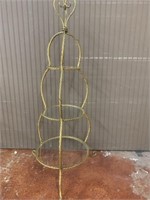 Gold Metal 3 Tier Pie Stand, 51"t x 20"w at Base