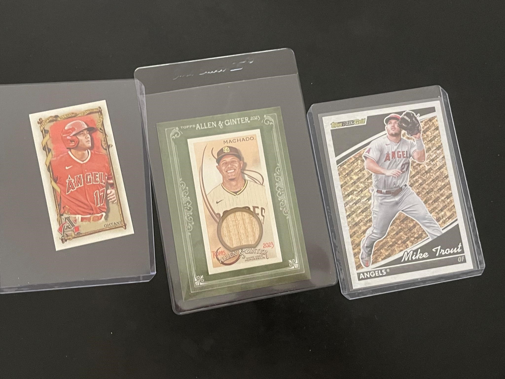 Machado Game Bat Ohtani Trout Baseball Cards