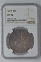1877 Trade Silver Dollar NGC MS62