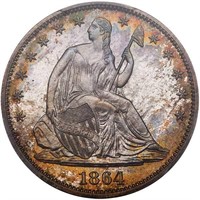 50C 1864 PCGS PR66+ CAC