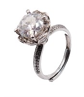 925S 2.0ct Moissanite Diamond Solitaire Ring